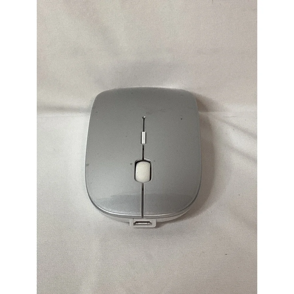 Silver Bluetooth Optical‎ Mouse Wireless Computer PC Laptop USB Free